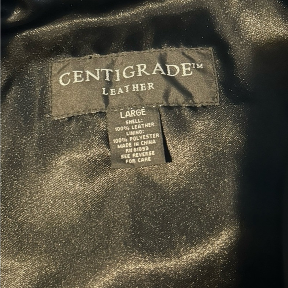 Centigrade Black Leather Jacket Large - image 5